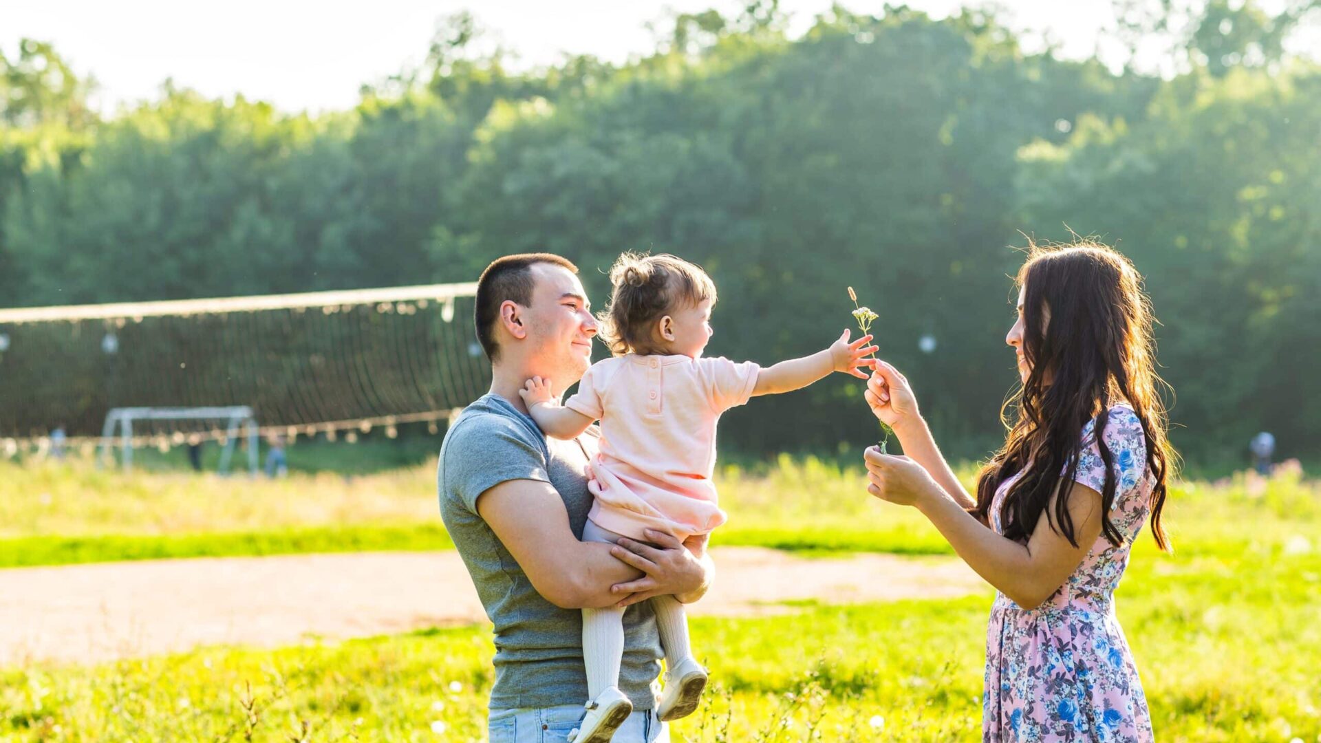 Family enjoying a pest-free summer yard