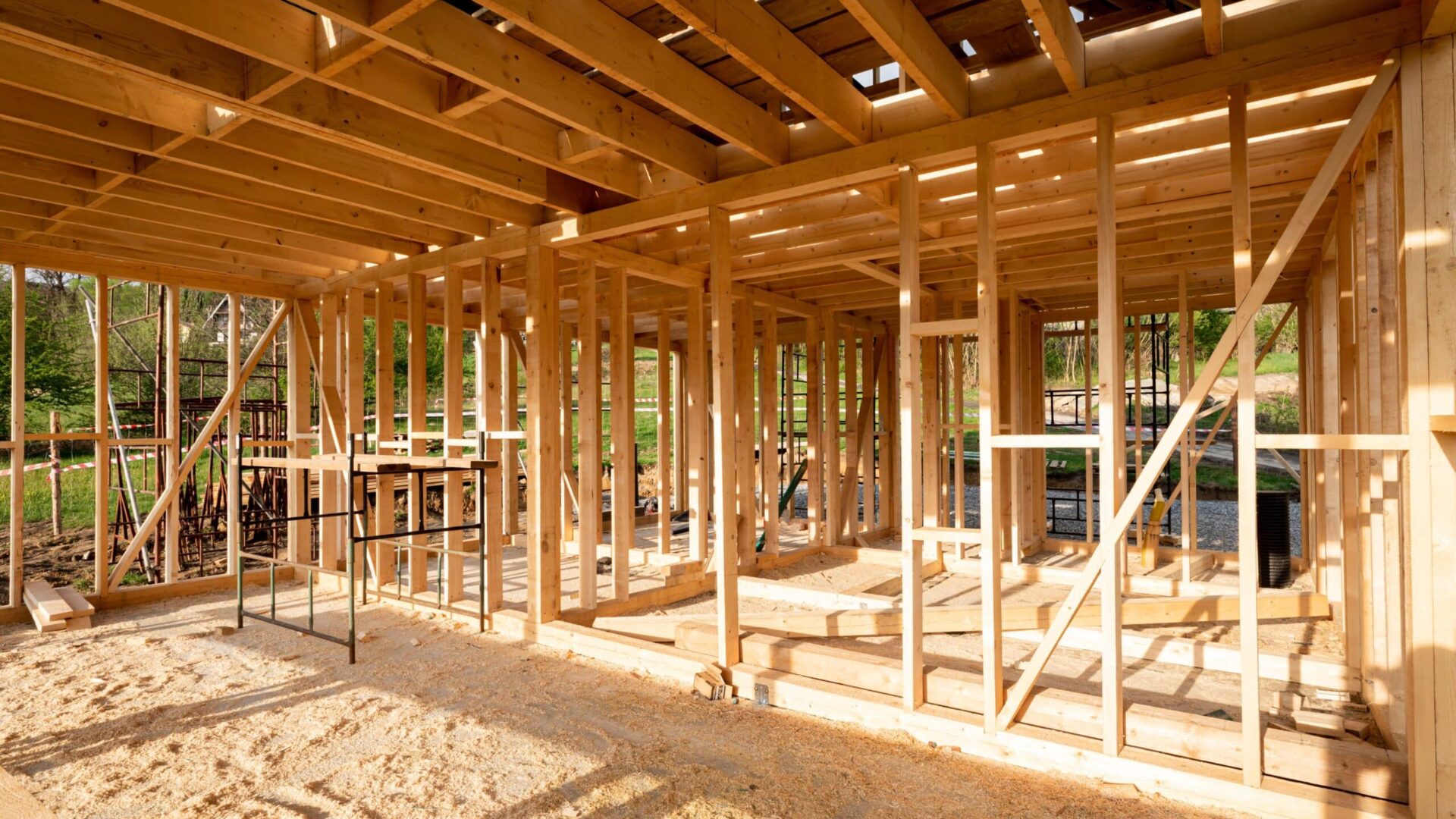 Construction site of a new residential home