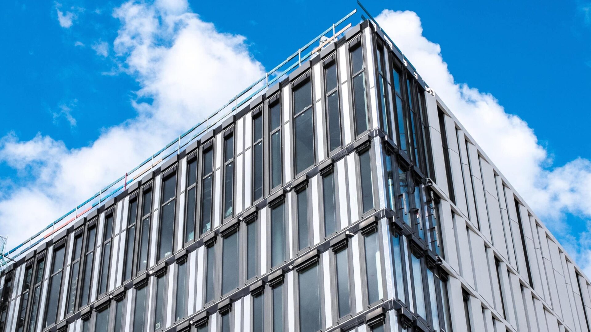 Modern office buildings in a commercial district