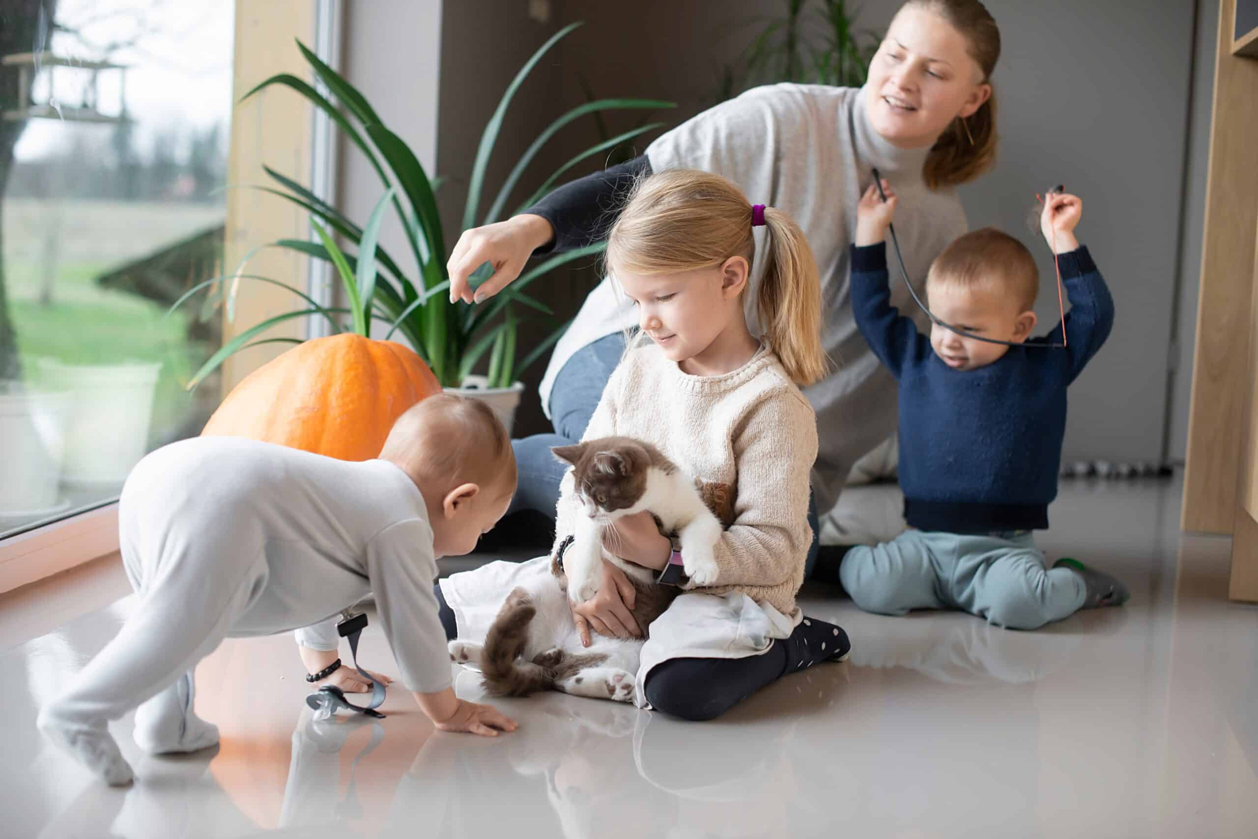 Family-Safe Pest Control Protecting Children and Pets Family enjoying quality time in their home in Madison, Alabama